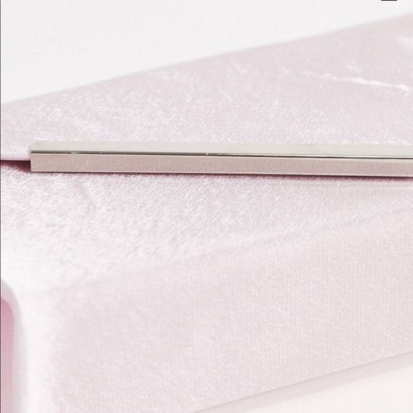 Satin Envelope Clutch Bag in Baby Pink - Picture 4 of 4